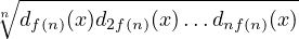 ∘ -------------------------
n df(n)(x )d2f(n)(x)...dnf(n)(x)